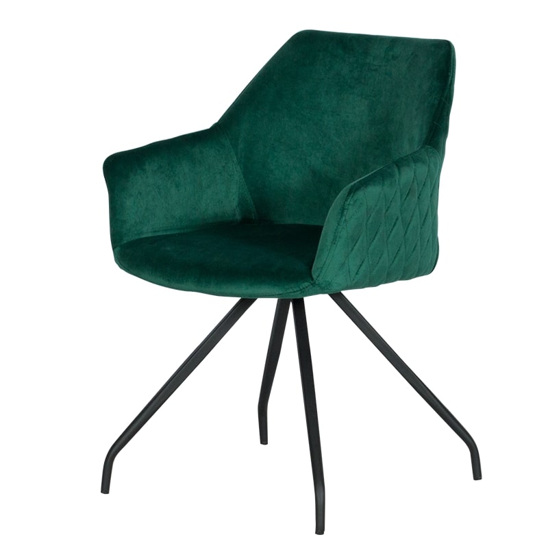 Трапезен стол Kendal тъмнозелен Carmen